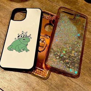 Three phone cases are two of them are for iPhone 8 +3rd one is four iPhone 13